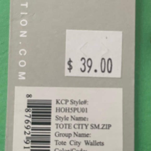 NWT Kenneth Cole Recation tote City Small zip Wallet /Cognac - Picture 6 of 6